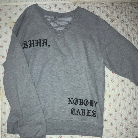 Gold Rush Brand Long Sleeve "Shhh, Nobody Cares" - Picture 1 of 1